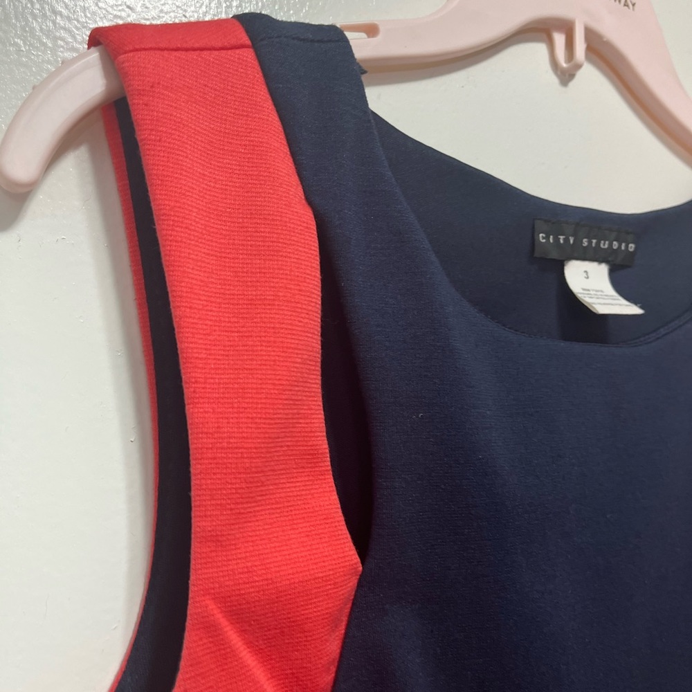 Navy Blue & Coral dress from City studio